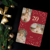 Red Gold Confetti Arch serie Foto's kerstcadeau Feestdagenkaart