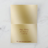 Red Gold Corporate-feestkaarten Feestdagen Kaart (Binnen)