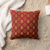 Red & Gold Damask-behuizing Kussen (Deken)