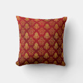 Red & Gold Damask-behuizing Kussen (Voorkant)