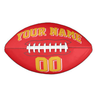 RED GOLD EN WHITE Custom Football