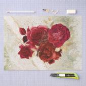 Red Gold Floral Lace Bouquet-ontkoppeling Tissuepapier (Craft)