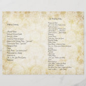 Red Gold Gatsby Paisley Peacock Wedding Programme (Achterkant)