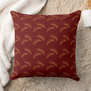Red Gold Glam-wimpers Kussen
