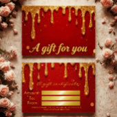 Red & Gold Glitter Drip Gift Card