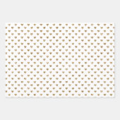 Red Gold Glitter Hearts Inpakpapier Vel (Voorkant 3)