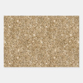 Red Gold Glitter Leopard Print Stripes Inpakpapier Vel (Voorkant 2)