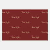 Red Gold Glitter Shine-kerstbomen      Inpakpapier Vel (Voorkant 3)