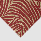 Red Gold Glitter Zebra Verjaardag Tissuepapier (Detail)