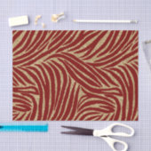 Red Gold Glitter Zebra Verjaardag Tissuepapier (Craft)