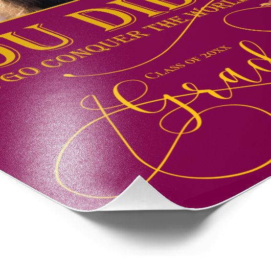 Red Gold Graduation Multi Photo Keepsaké (Coin)