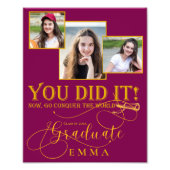 Red Gold Graduation Multi Photo Keepsaké (Devant)