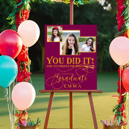 Red Gold Graduation Multi Photo Keepsaké