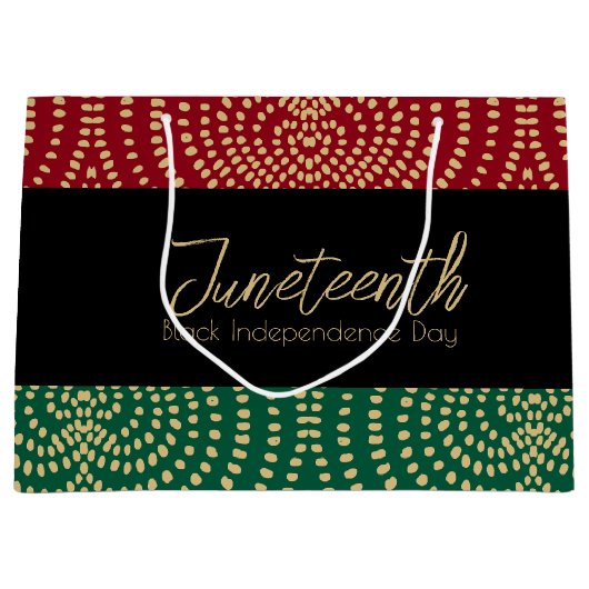 Red Gold Green Black Onafhankelijkheidsdag Junetet Groot Cadeauzakje (Voorkant)