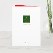 Red Gold Green Holly Berry Pattern - Gepersonalise Kaart (Achterkant)