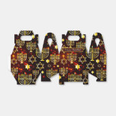 Red & Gold Happy Hanukkah Menorah Gable Bedankdoosjes (Uitgevouwen)