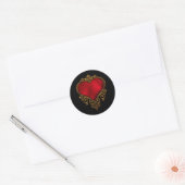 Red Gold Heart Wedt Favoriser Stickers Étiquette (Enveloppe)