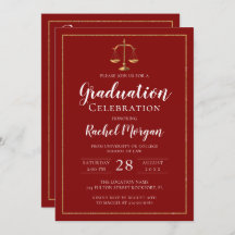 Red Gold Justice Law School Afstuderen Foto