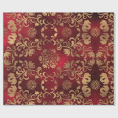 Red Gold kerstfeestdag, kerstcadeaupapier Cadeaupapier (Vlak)