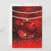 Red Gold Kerstfeestdag Sneeuw Kaart (Achterkant)