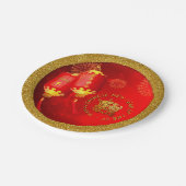 Red Gold Lantern Chinese Ox papieren versie 2021 P Papieren Bordje (Gekanteld)