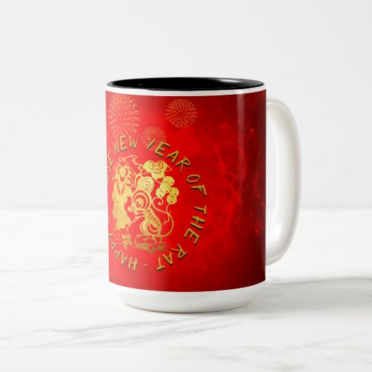 Red Gold Lantern Rat papieren 2020 2T Mok (Voorkant rechts)