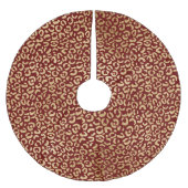 Red Gold Leopard Print Kerstboom Rok (Voorkant)