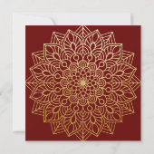 Red Gold Mandala Bridal Shower Kaart (Achterkant)