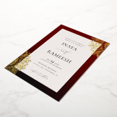 Red Gold Mandala Folie Uitnodiging (Gedraaid)