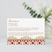 Red Gold Marocaine Instructions Carte d'hébergemen (Debout devant)