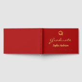 Red Gold nom script casquette Graduation (Complet)