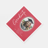 Red Gold Nurse Afstuderen script Minimal Photo Servet (Hoek)