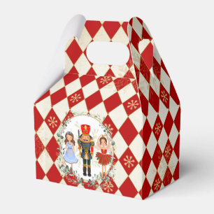 Red Gold Nutkraker Holiday Leafy Wreator Nursery T Bedankdoosjes