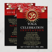 Red Gold OM Black Yoga New Age Atelier Invitation (Devant / Derrière)