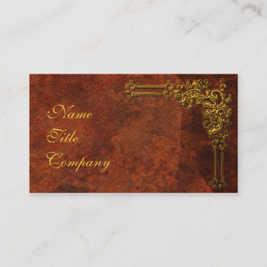 Red-Gold Ornamental Visitekaartje (Voorkant)