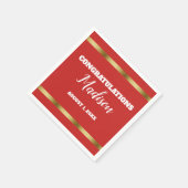 Red Gold Personal Trunk Party Servet (Hoek)