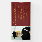 Red Gold Photo High School / College Afstuderen Spandoek (Verticaal)
