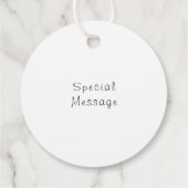 Red Gold Poinsettia Gift Label (Achterkant)