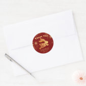 Red Gold Rabbit Fireworks Dank u Stickers (Envelop)