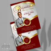 Red & Gold Resurrection Sunday Service Church Flyer