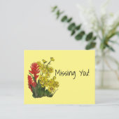 Red Gold Rosy Fireweed Aster Briefkaart (Staand voorkant)