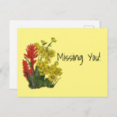 Red Gold Rosy Fireweed Aster Briefkaart (Voorkant / Achterkant)