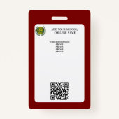 Red Gold School College Universitair Docent Badge (Achterkant)