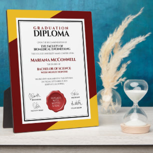Red Gold School College Universiteitsdiploma Fotoplaat
