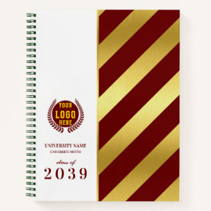 Red Gold School College University Afstuderen Dag Notitieboek