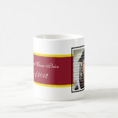 Red & Gold School Graduation Photo Collage Mugs (Centre)