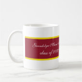 Red & Gold School Graduation Photo Collage Mugs (Gauche)