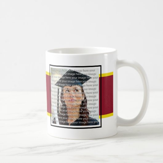 Red & Gold School Graduation Photo Collage Mugs (Droite)