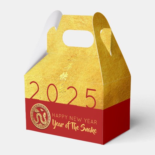 Red Gold Snake papercut 2025 PFBG Bedankdoosjes (Voorkant Zijde)