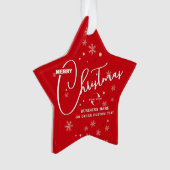 Red Gold Star Business logo Bedrijf Kerst Ornament (voorkant)
